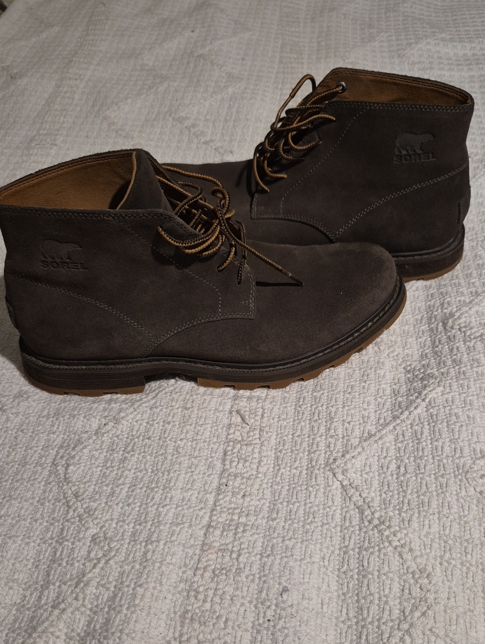 Sorel Men's Madson Chukka Waterproof Boots Suede Charcoal Gray Size 8